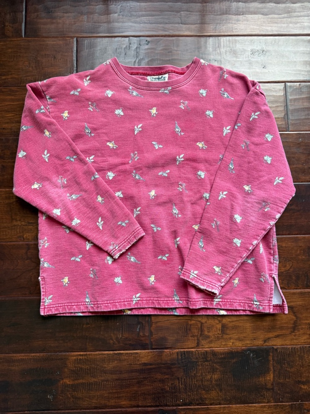 Vintage 90s Northern Reflections Distressed Bird Sweater Cottagecore